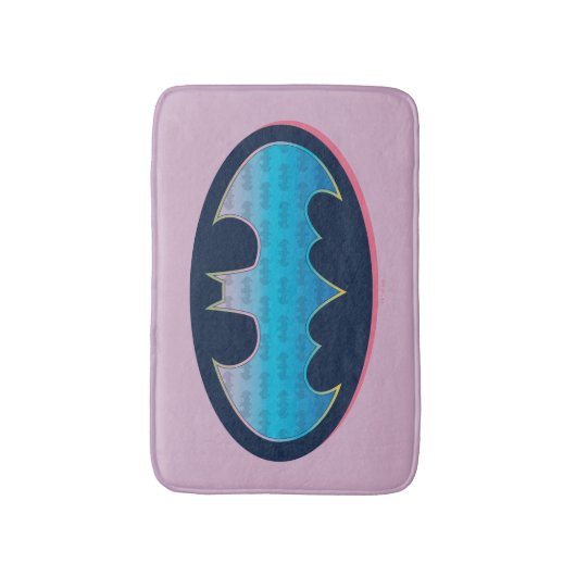 Batman | Roze en blauw symbool Badmat (Voorkant Verticaal)