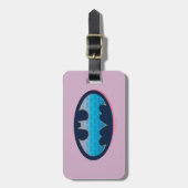 Batman | Roze en blauw symbool Bagagelabel (Voorkant verticaal)