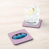 Batman | Roze en blauw symbool Bier Onderzetter (Rechterzijde)