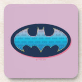Batman | Roze en blauw symbool Bier Onderzetter (Voorkant)