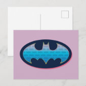 Batman | Roze en blauw symbool Briefkaart (Voorkant / Achterkant)