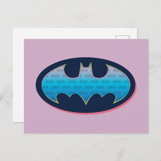 Batman | Roze en blauw symbool Briefkaart (Voorkant / Achterkant)