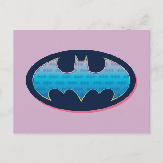 Batman | Roze en blauw symbool Briefkaart (Voorkant)
