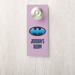Batman Roze en blauw symbool Deurhanger