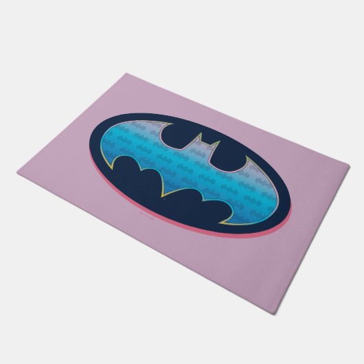 Batman | Roze en blauw symbool Deurmat (Schuin)