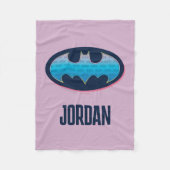 Batman | Roze en blauw symbool Fleece Deken (Voorkant)