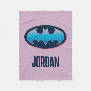 Batman   Roze en blauw symbool Fleece Deken