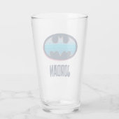 Batman | Roze en blauw symbool Glas (Achterkant)