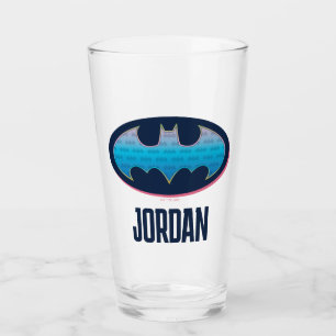 Batman Roze en blauw symbool Glas