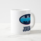Batman | Roze en blauw symbool Grote Koffiekop (Voorkant rechts)