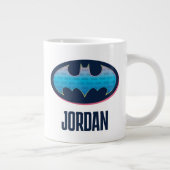 Batman | Roze en blauw symbool Grote Koffiekop (Rechts)