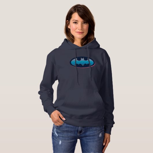 Batman | Roze en blauw symbool Hoodie (Voorkant volledig)