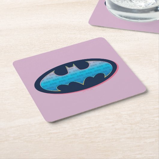 Batman | Roze en blauw symbool Kartonnen Onderzetters (Schuin)