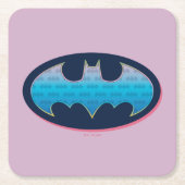 Batman | Roze en blauw symbool Kartonnen Onderzetters (Voorkant)