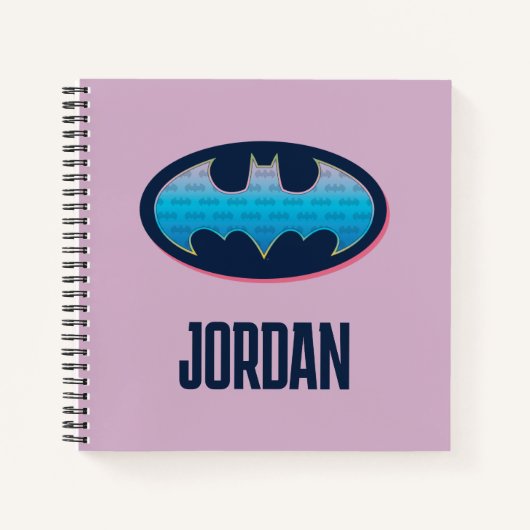Batman | Roze en blauw symbool Notitieboek (Voorkant)