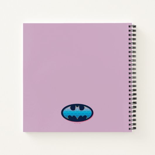 Batman | Roze en blauw symbool Notitieboek (Achterkant)
