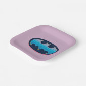 Batman | Roze en blauw symbool Papieren Bordje (Gebogen)