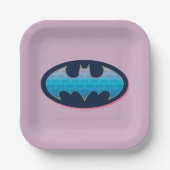 Batman | Roze en blauw symbool Papieren Bordje (Voorkant)