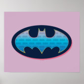 Batman | Roze en blauw symbool Poster (Voorkant)
