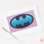 Batman | Roze en blauw symbool Rechthoekige Sticker (Envelop)