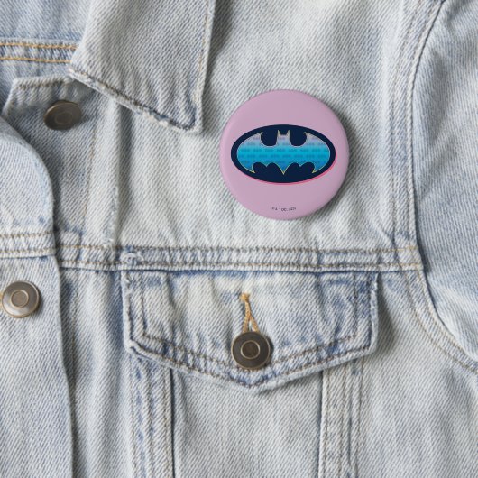 Batman | Roze en blauw symbool Ronde Button 5,7 Cm (In situ)