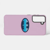 Batman | Roze en blauw symbool Samsung Galaxy Hoesje (Achterkant horizontaal)