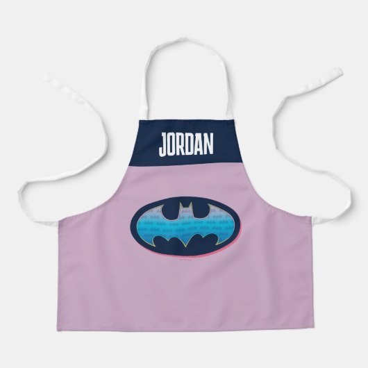 Batman | Roze en blauw symbool Schort (Voorkant)
