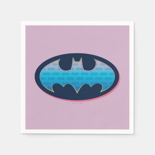 Batman | Roze en blauw symbool Servet (Voorkant)