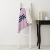 Batman | Roze en blauw symbool Sherpa Deken (In situ)