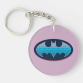 Batman | Roze en blauw symbool Sleutelhanger (Voorkant)
