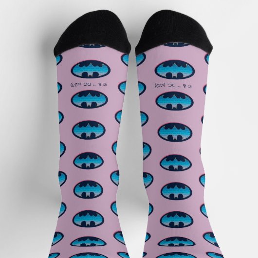 Batman | Roze en blauw symbool Sokken (Top)