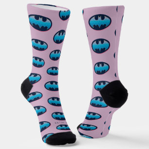 Batman Roze en blauw symbool Sokken