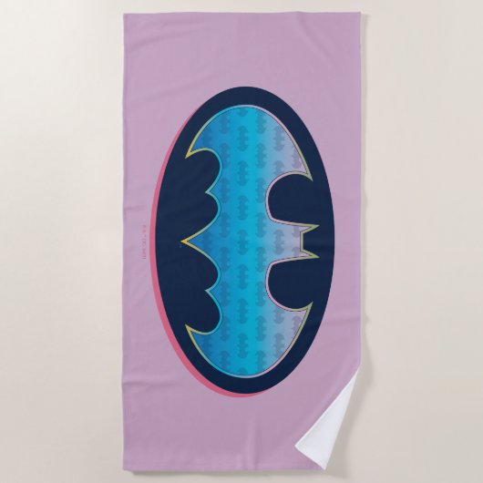 Batman | Roze en blauw symbool Strandlaken (Voorkant)