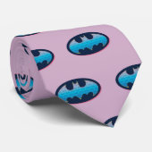 Batman | Roze en blauw symbool Stropdas (Opgerold)