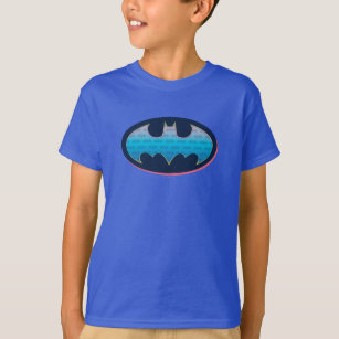 Batman   Roze en blauw symbool T-shirt