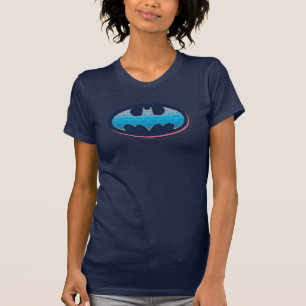 Batman   Roze en blauw symbool T-shirt