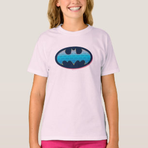 Batman   Roze en blauw symbool T-shirt
