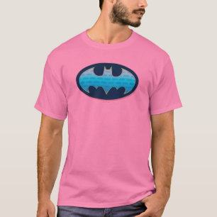 Batman   Roze en blauw symbool T-shirt