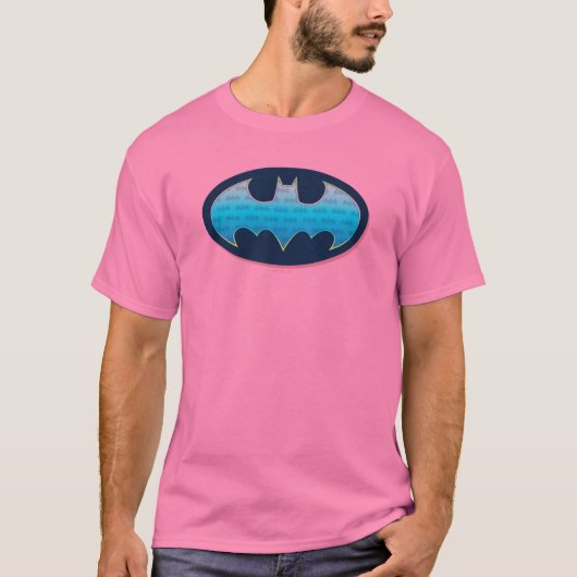 Batman | Roze en blauw symbool T-shirt (Voorkant)