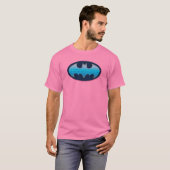 Batman | Roze en blauw symbool T-shirt (Voorkant volledig)
