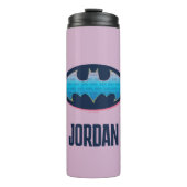Batman | Roze en blauw symbool Thermosbeker (Voorkant)