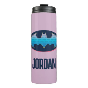 Batman   Roze en blauw symbool Thermosbeker