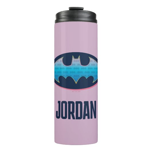Batman | Roze en blauw symbool Thermosbeker (Voorkant)