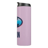 Batman | Roze en blauw symbool Thermosbeker (Geroteerd rechts)