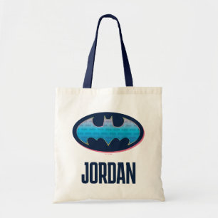 Batman Roze en blauw symbool Tote Bag
