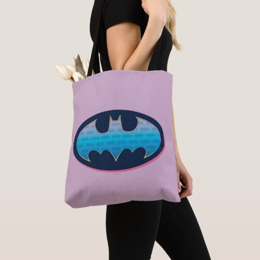 Batman | Roze en blauw symbool Tote Bag (Dichtbij)