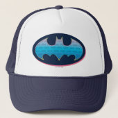 Batman | Roze en blauw symbool Trucker Pet (Voorkant)