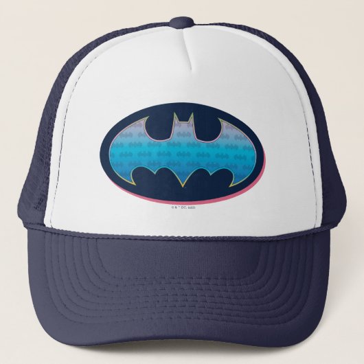 Batman | Roze en blauw symbool Trucker Pet (Voorkant)