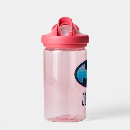 Batman | Roze en blauw symbool Waterfles (Voorkant)