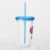 Batman | Roze poladot Logo Acryl Drinkbeker (Rechts)